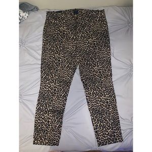Jcrew leopard print pants size 12